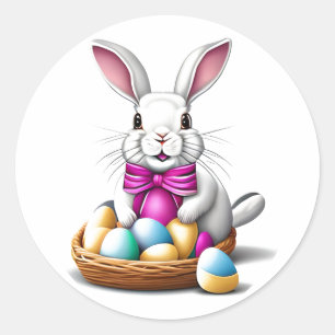 Happy Easter Classic Round Sticker