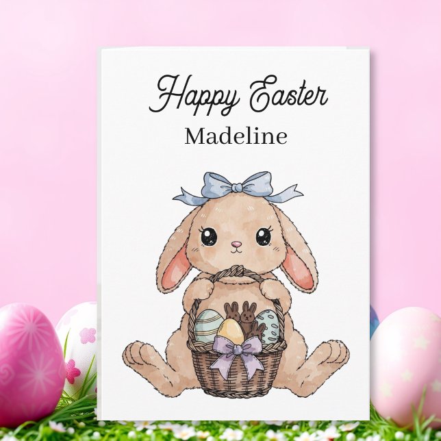 Happy Easter Coloring Page Personalized Card (Creator Uploaded)