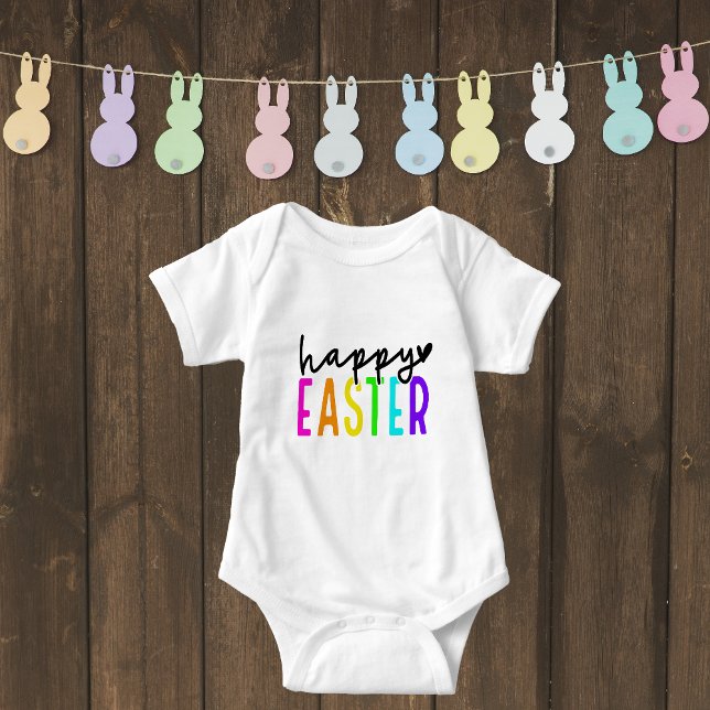Happy Easter colourful Baby Bodysuit (Creator Uploaded)
