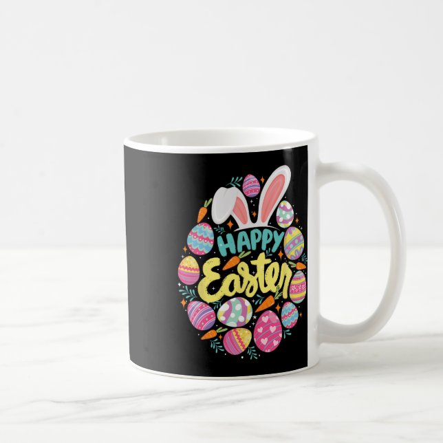 Happy Easter - Colourful Eggs Egg Hunting Jesus Ch Coffee Mug (Right)