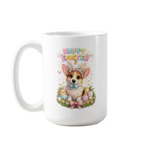 Happy Easter Corgi Mug – Cute Bunny Ears Dog 