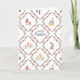 Happy Easter Country Floral Greeting Card