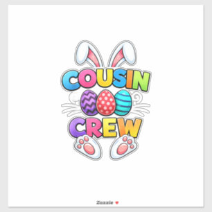 Happy Easter Cousin Crew Bunny Family Matching Eas