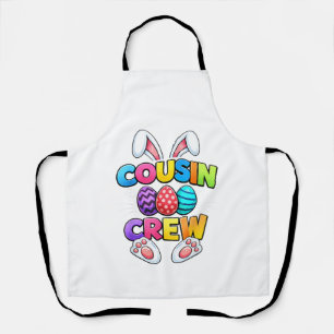 Happy Easter Cousin Crew Bunny Family Matching Eas Apron