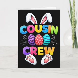 Happy Easter Cousin Crew Bunny Family Matching Eas Card