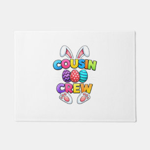 Happy Easter Cousin Crew Bunny Family Matching Eas Doormat