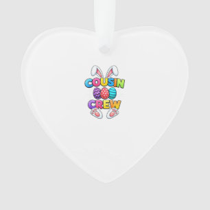 Happy Easter Cousin Crew Bunny Family Matching Eas Ornament