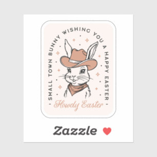 Happy Easter cowboy bunny western country wishes