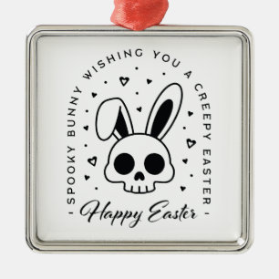 Happy Easter creepy bunny spooky theme party Metal Tree Decoration