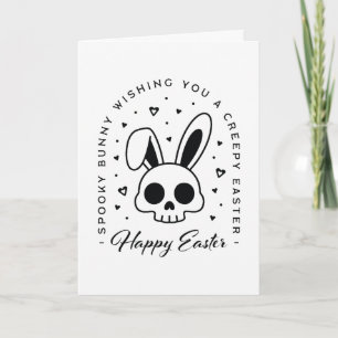 Happy Easter creepy wishes spooky bunny Holiday Card