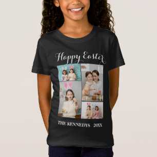 Happy Easter Custom 4 Photo Collage Family easter  T-Shirt