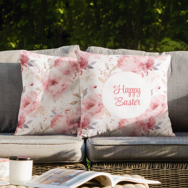 Happy Easter | Custom Name/Family Name | Easter Cushion (Creator Uploaded)