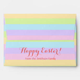 Happy Easter Custom Name Pastel Envelopes