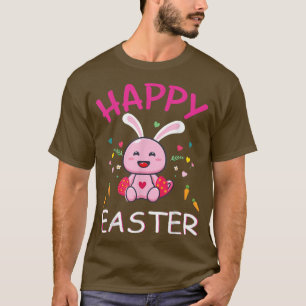 Happy Easter Cute Bunny Aolotl Eggs Basket Men Wom T-Shirt