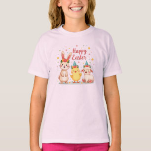 Happy Easter Cute Bunny Chick Lamb T-Shirt