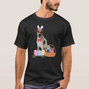 Happy Easter Cute Bunny Dog Eggs Basket Men Women T-Shirt