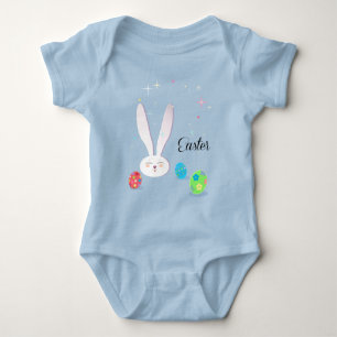 Happy Easter Cute Bunny Easter Eggs Hunt Party Baby Bodysuit