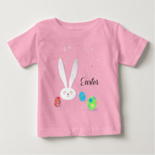 Happy Easter Cute Bunny Easter Eggs Hunt Party Baby T-Shirt