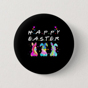 Happy Easter Cute Bunny Family Matching  6 Cm Round Badge