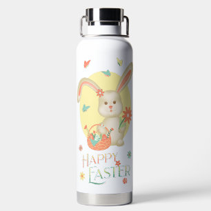 Happy Easter Cute Bunny Gift Personalised Water Bottle