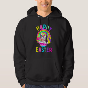 Happy Easter Cute Bunny Golden Retriever Wearing B Hoodie