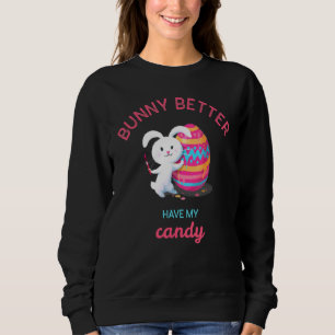 Happy Easter Cute Bunny Golden Retriever Wearing B Sweatshirt