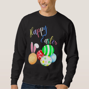 Happy Easter Cute Bunny Golden Retriever Wearing B Sweatshirt