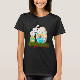 Happy Easter Cute Bunny Golden Retriever Wearing B T-Shirt