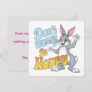 Happy Easter cute Bunny personalized Holiday Card