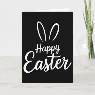 Happy Easter Cute Bunny Rabbit Easter Day Boys Men Card