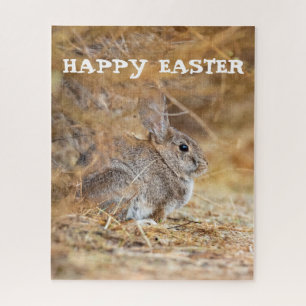 Happy Easter Cute Bunny Rabbit Jigsaw Puzzle