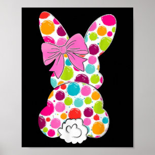 Happy Easter Cute Bunny Rabbit Teens Girls Kids Ea Poster