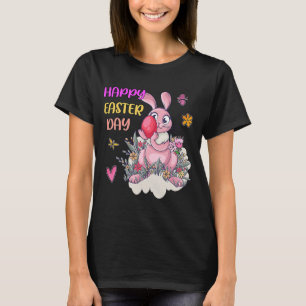 Happy Easter Cute Bunny Rabbit With Egg T-Shirt
