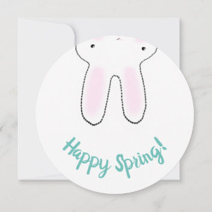 Happy Easter cute bunny upside two sided funny Card