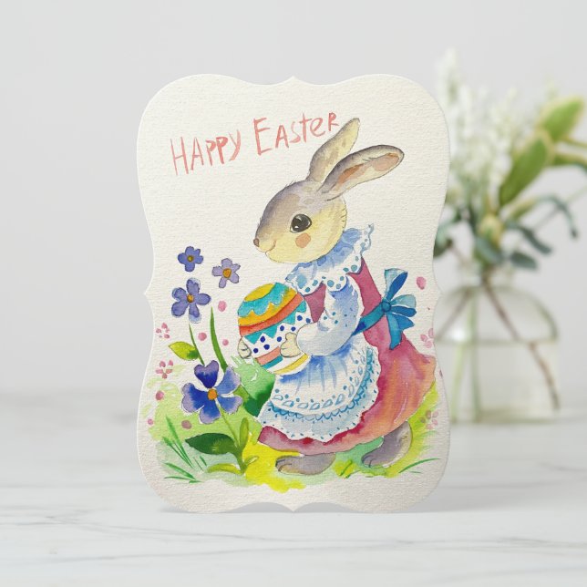 Happy easter. Cute bunny whit eggs (Standing Front)