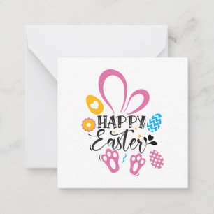 Happy Easter Cute Bunny With Easter Eggs Card