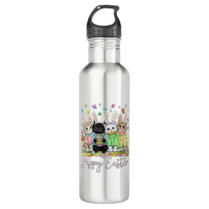 Happy Easter Cute Cat Lover Bunny Easter Day Women 710 Ml Water Bottle