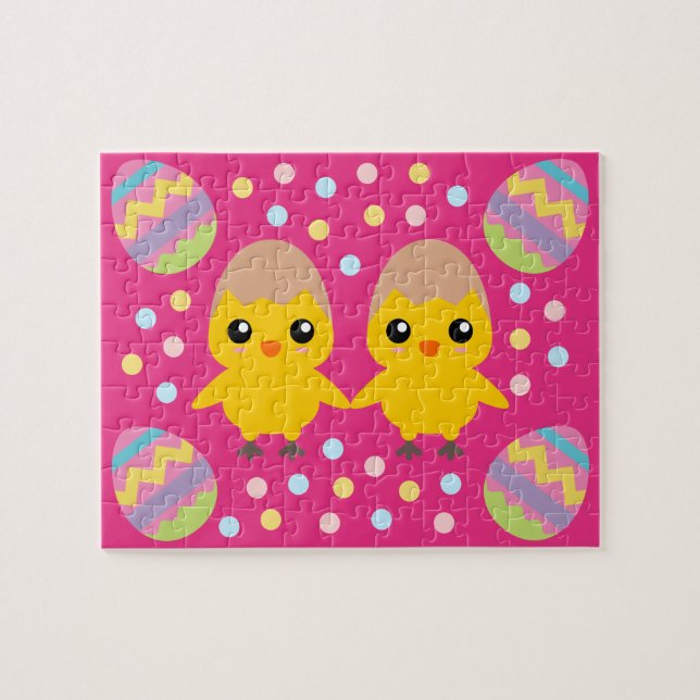 Happy Easter Cute Chicks Jigsaw Puzzle (Horizontal)