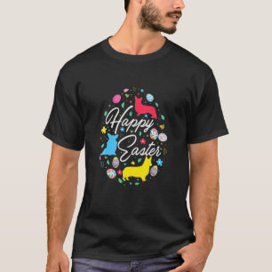 Happy Easter Cute Easter Eggs Shape Collection Fun T-Shirt