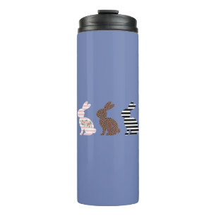 Happy Easter Cute Easter Leopard Bunny Rabbit  Thermal Tumbler