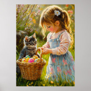 Happy Easter Cute Egg Hunt Poster