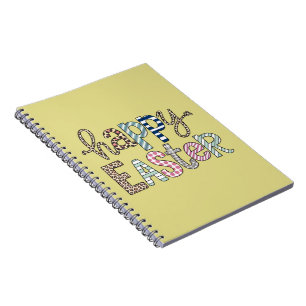 Happy Easter Cute Floral Bunny Spring Leopard Notebook