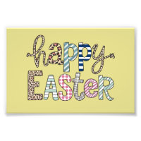 Happy Easter Cute Floral Bunny Spring Leopard