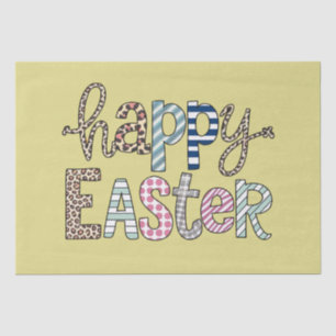 Happy Easter Cute Floral Bunny Spring Leopard Tissue Paper