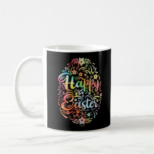 HAPPY EASTER cute floral easter egg gift idea Coffee Mug