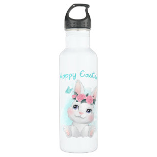 Happy Easter – Cute Girls & Women Bunny Watercolor 710 Ml Water Bottle