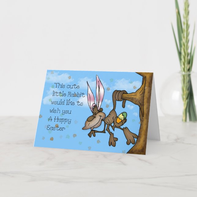 Happy Easter Cute little Monkey Holiday Card (Front)