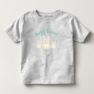 Happy Easter cute pastel rabbits custom script Toddler T-Shirt