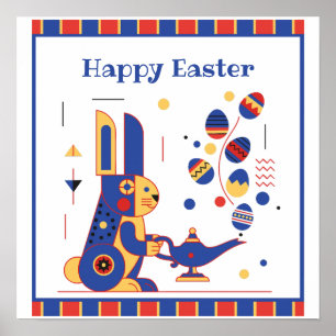 Happy Easter Cute Personalised Poster