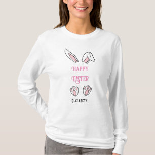 Happy Easter Cute Pink Bunny Ears T-Shirt